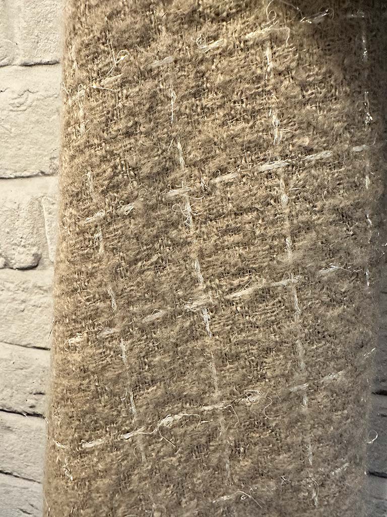 Malissa J Boucle Check Scarf - Stone
