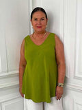 Classic V-Neck Vest - Avocado
