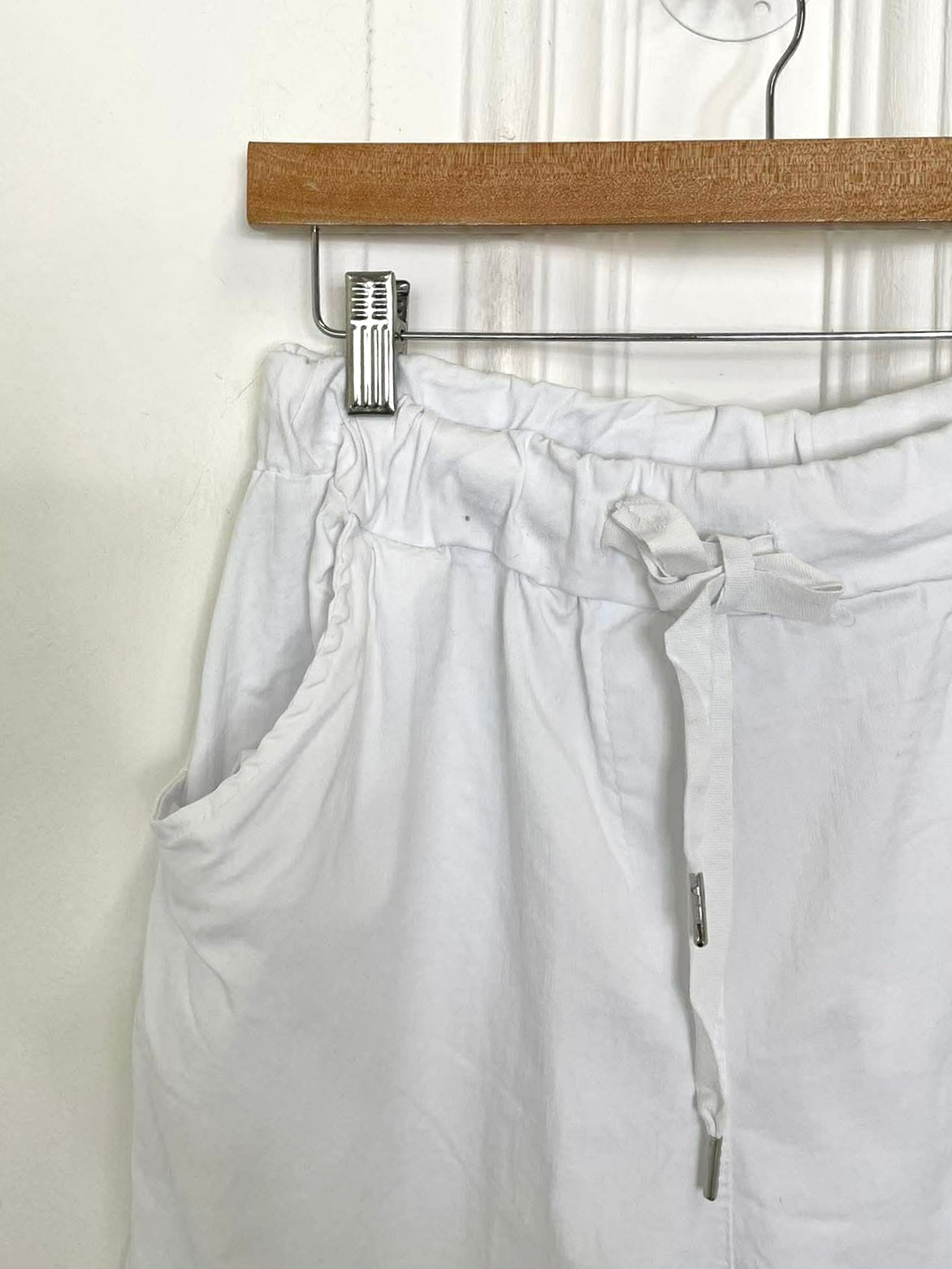 Stretchy Casual Trousers - White