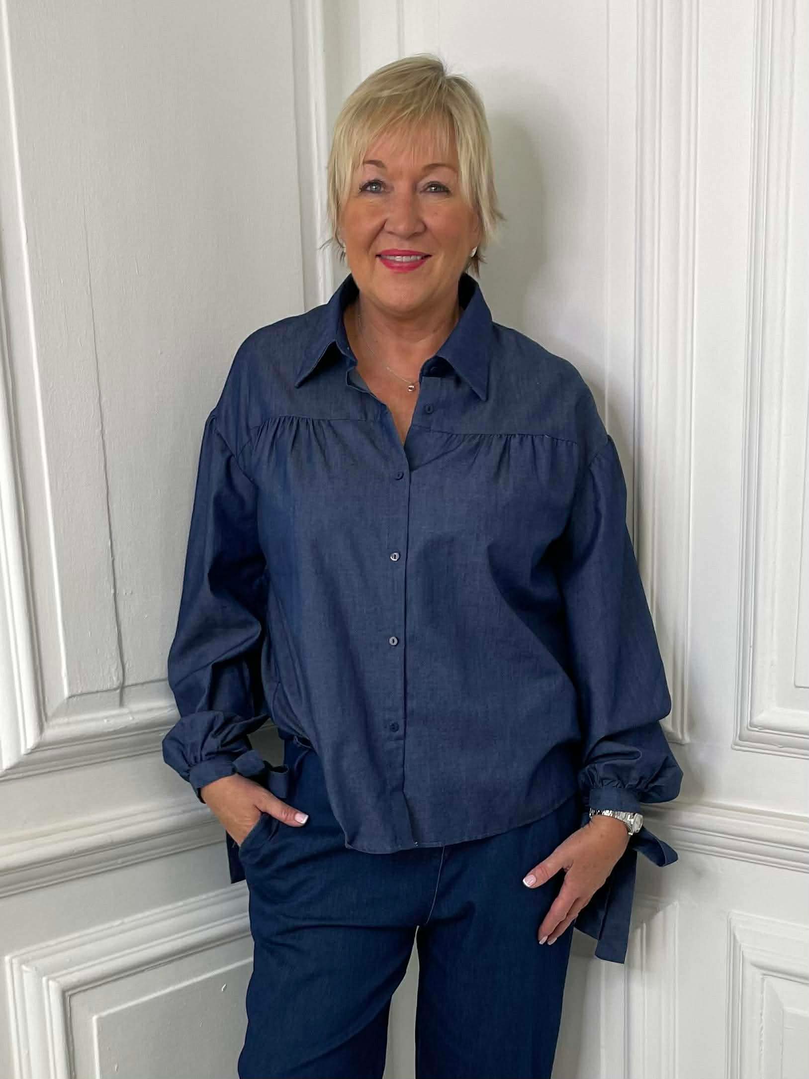 Denim Tie Cuff Shirt