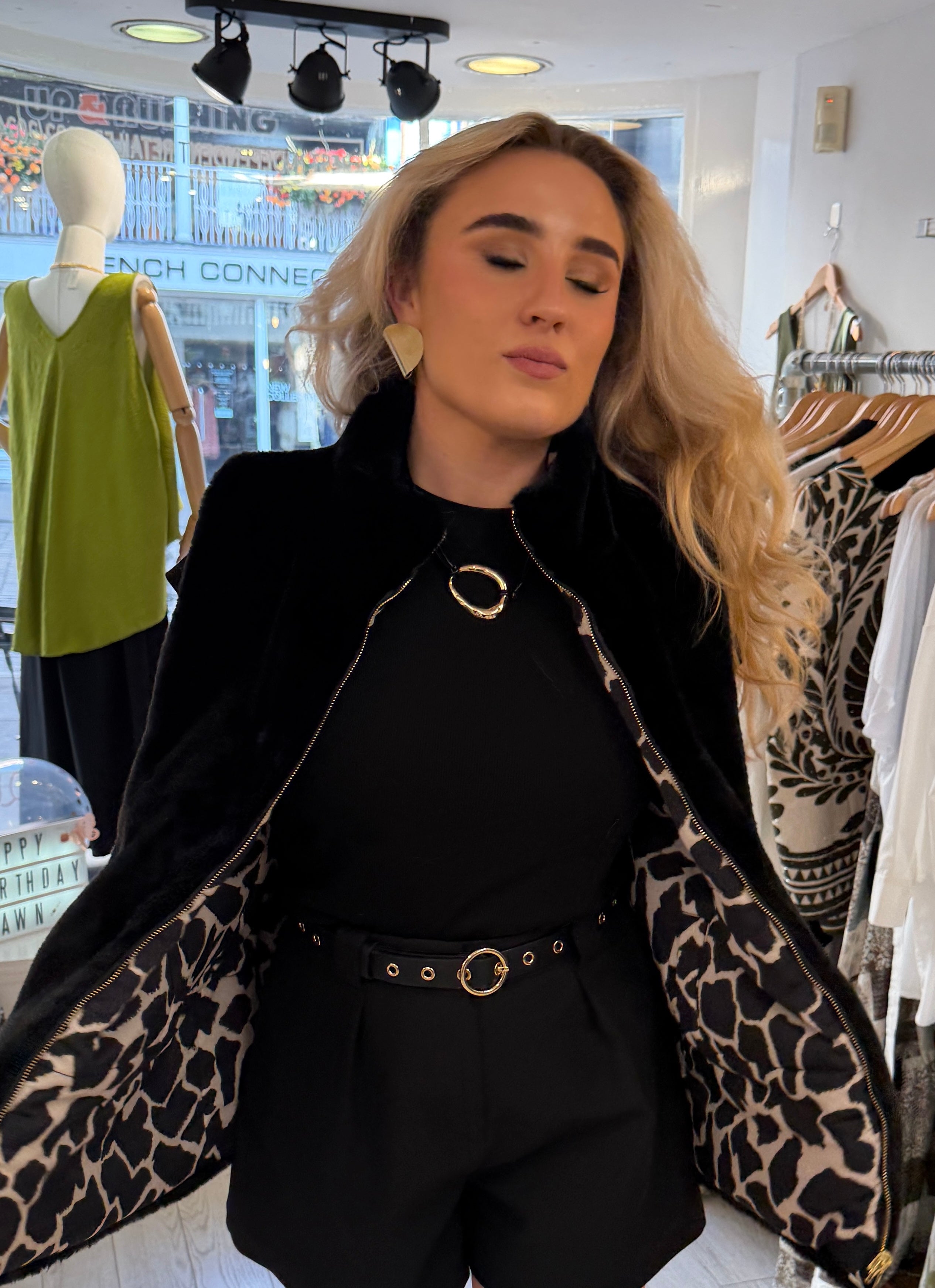 Malissa J Reversible Gilet - Giraffe