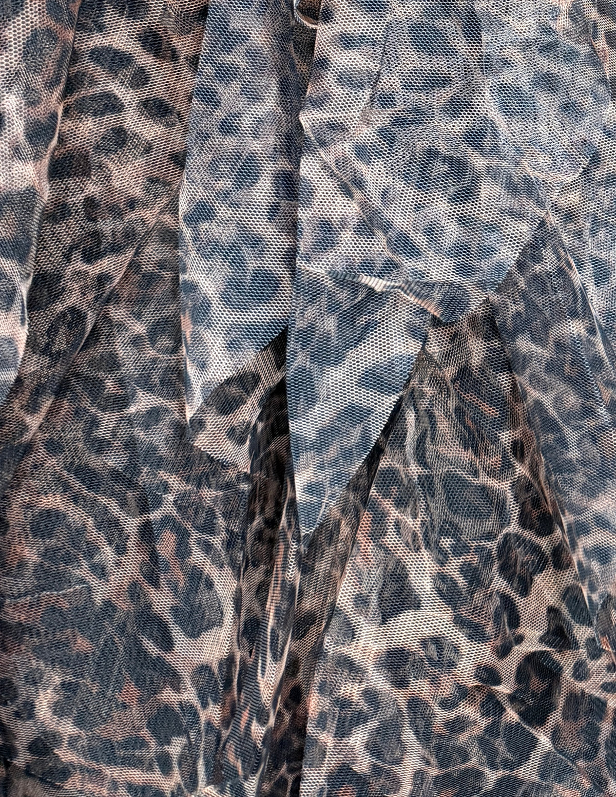 Layered Tulle Skirt - Leopard