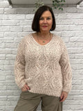 Malissa J Shaggy Shimmer Knit - Blush