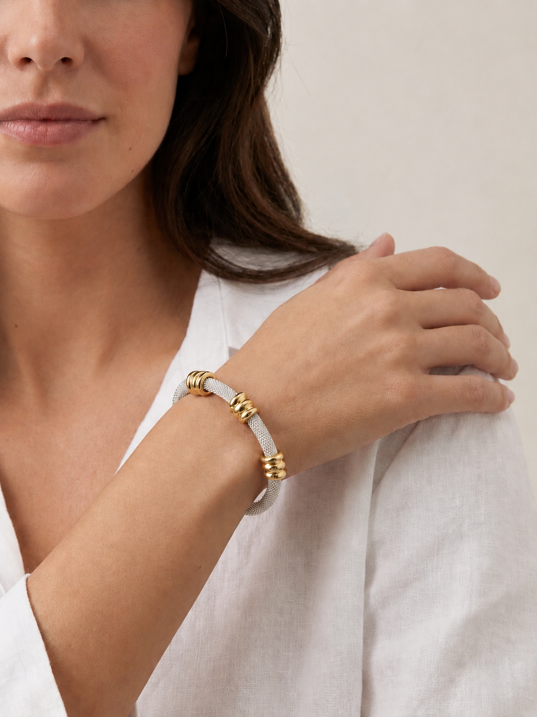 Envy Mesh Chain Bracelet - Silver