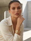 Envy Hammered Disc Bracelet - Gold