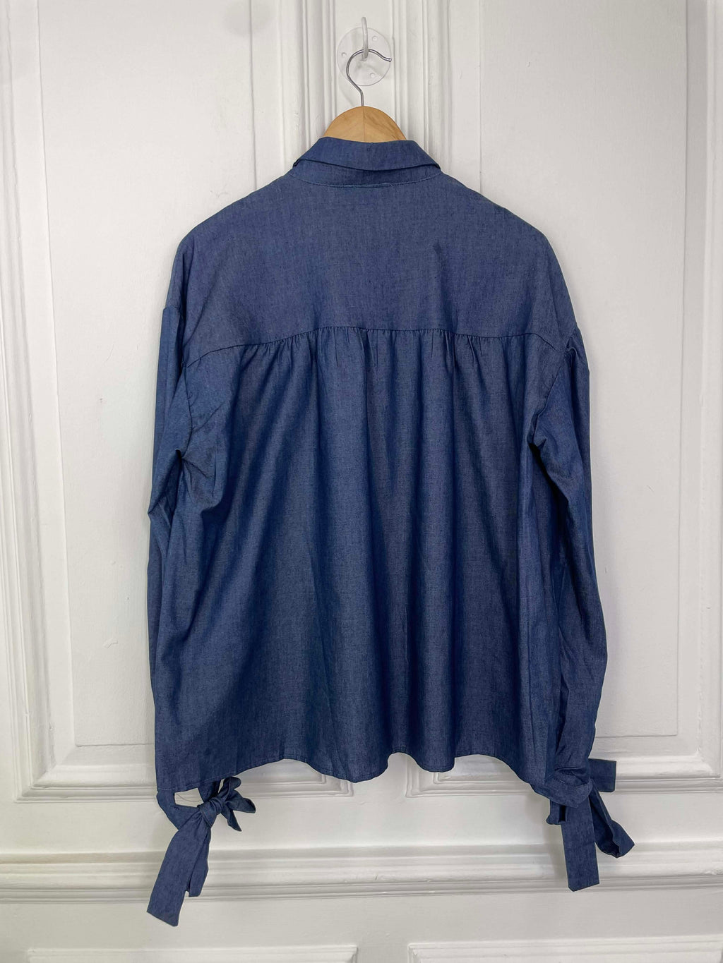 Denim Tie Cuff Shirt