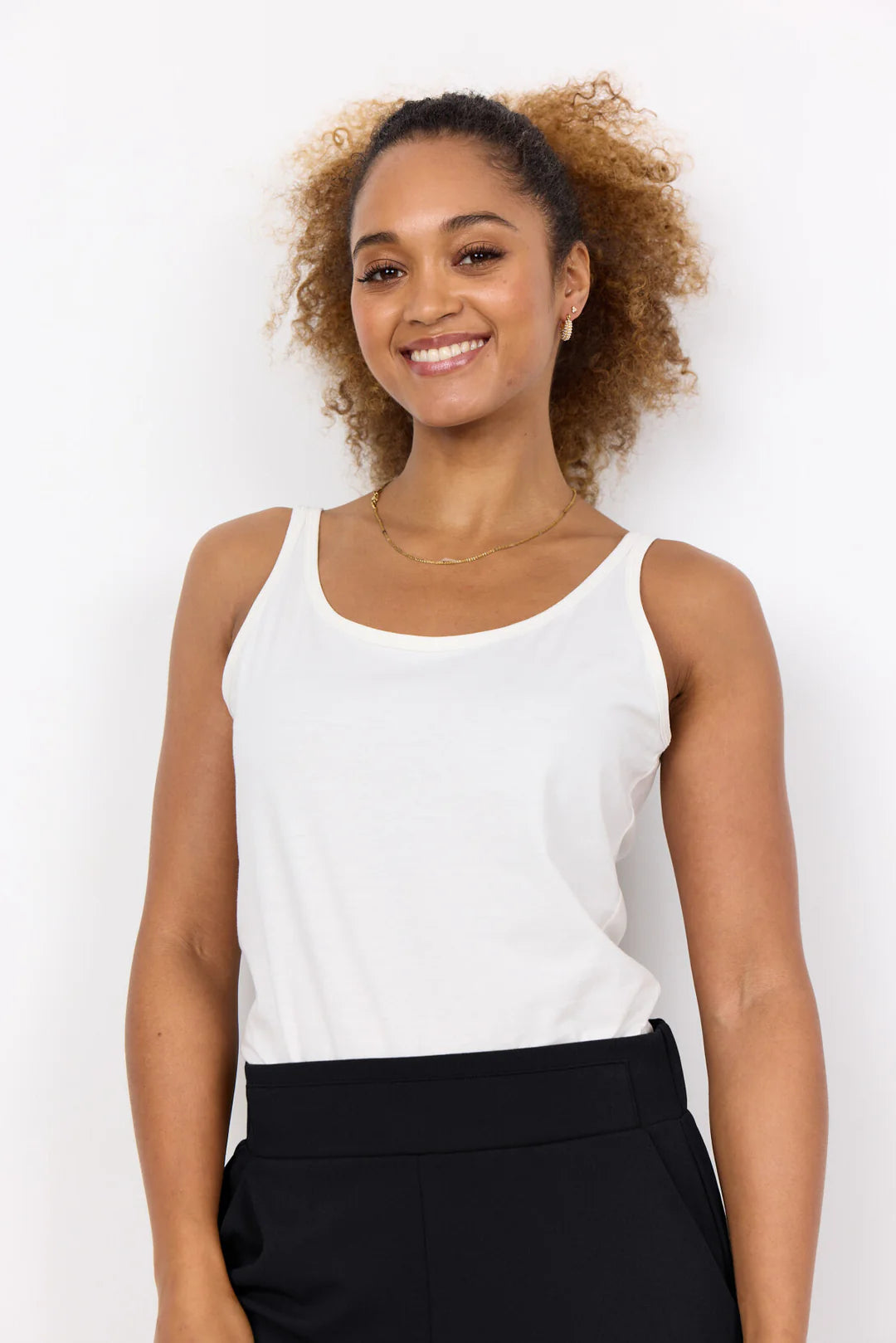 Soya Concept Jersey Vest - Ivory