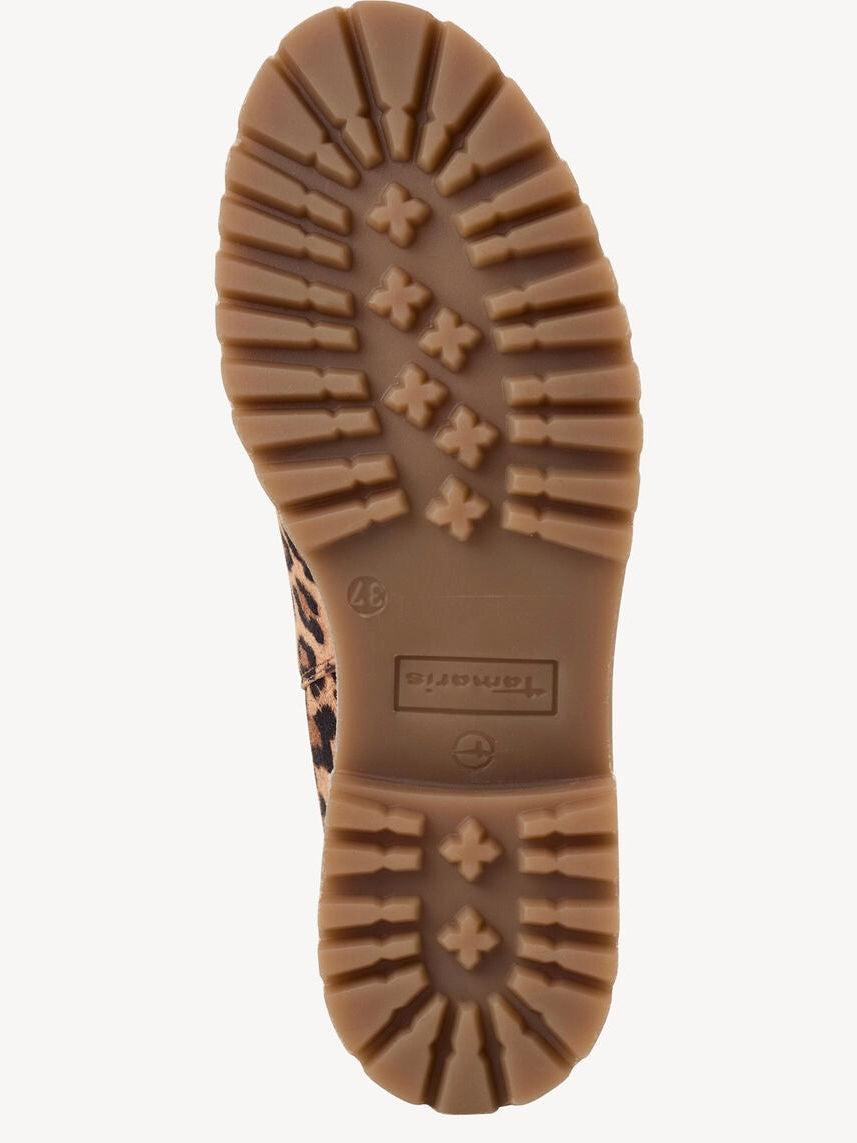 Tamaris Leather Chelsea Boots - Leopard