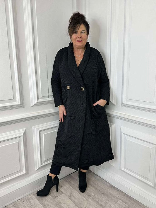 Malissa J Flower Embossed Coat