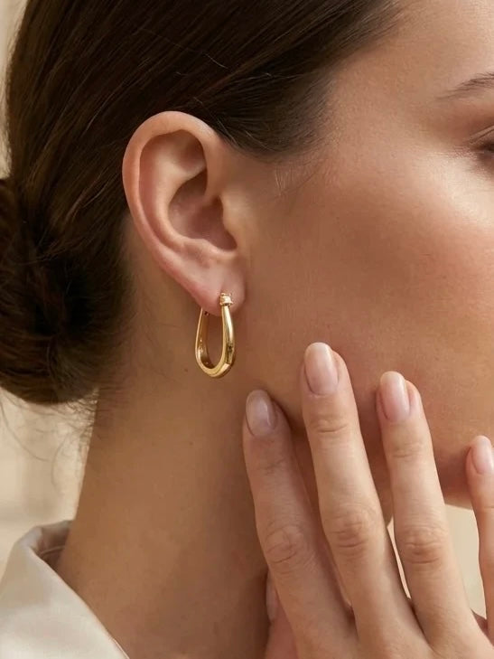 Envy Crystal Hoop Earrings - Gold