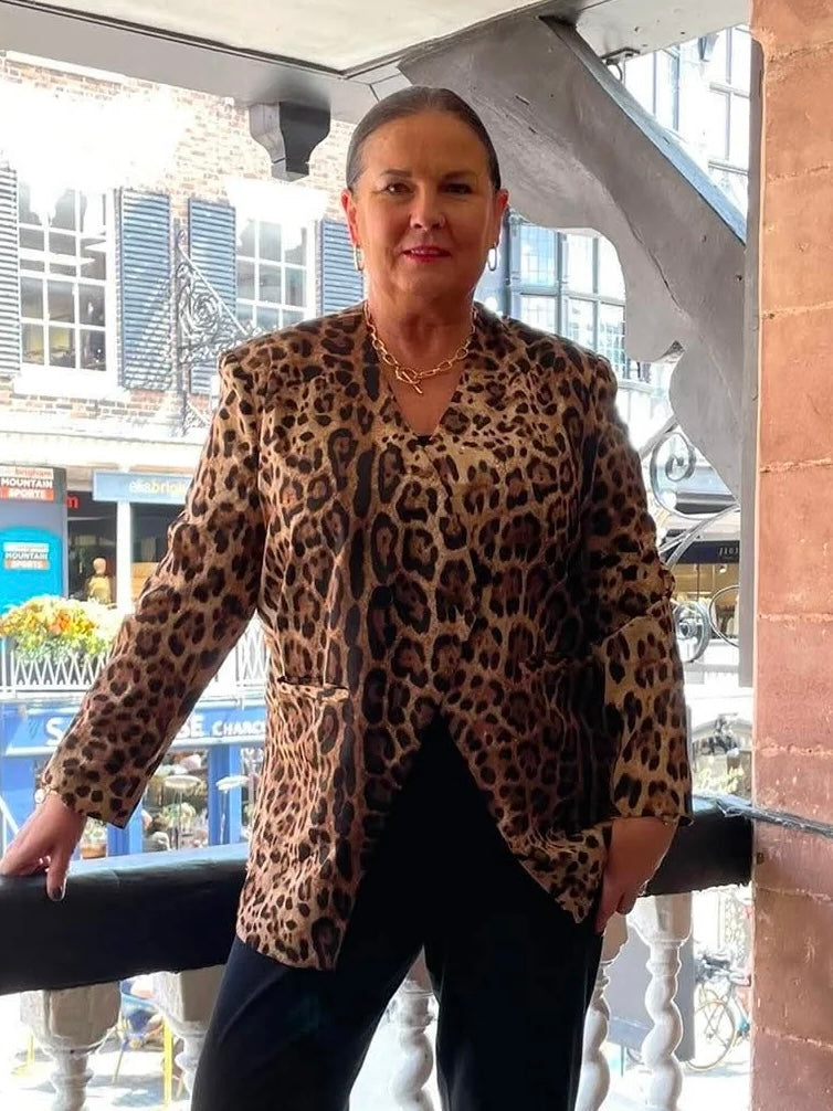 Malissa J Leopard Blazer