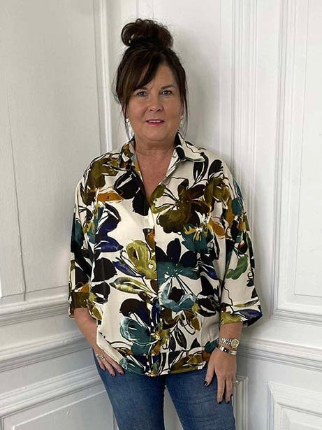 Eb&Ive Elsie Relaxed Shirt - Botanical Tusk