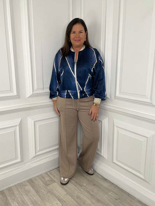 Harlequin Bomber Jacket - French Navy