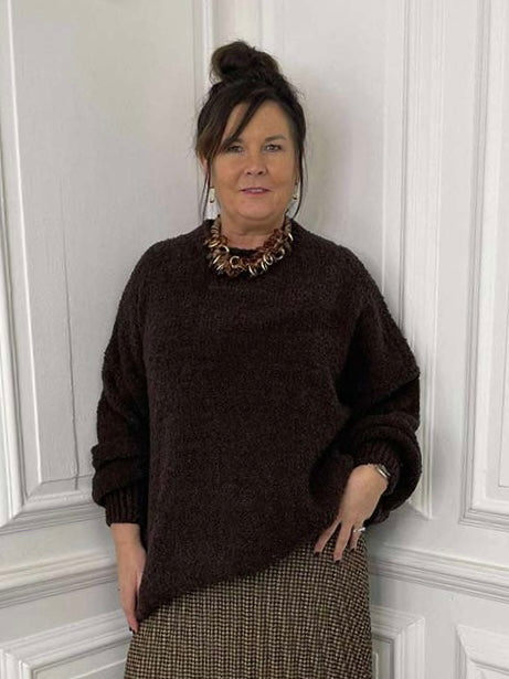 Oversized Teddy Knit - Chocolate