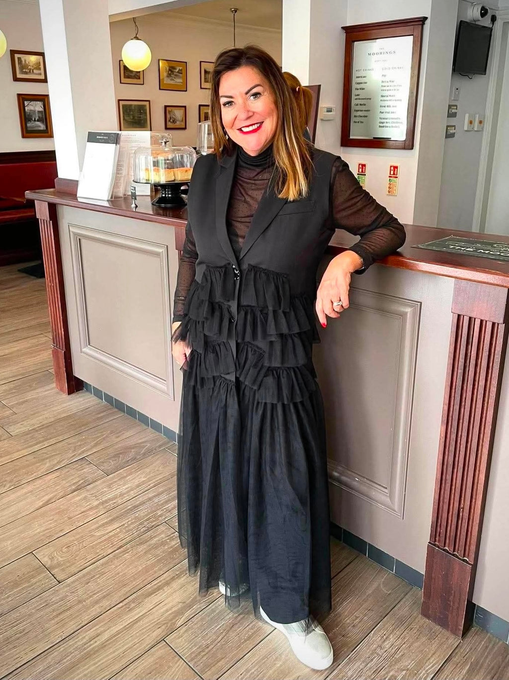 Malissa J Long Tulle Waistcoat