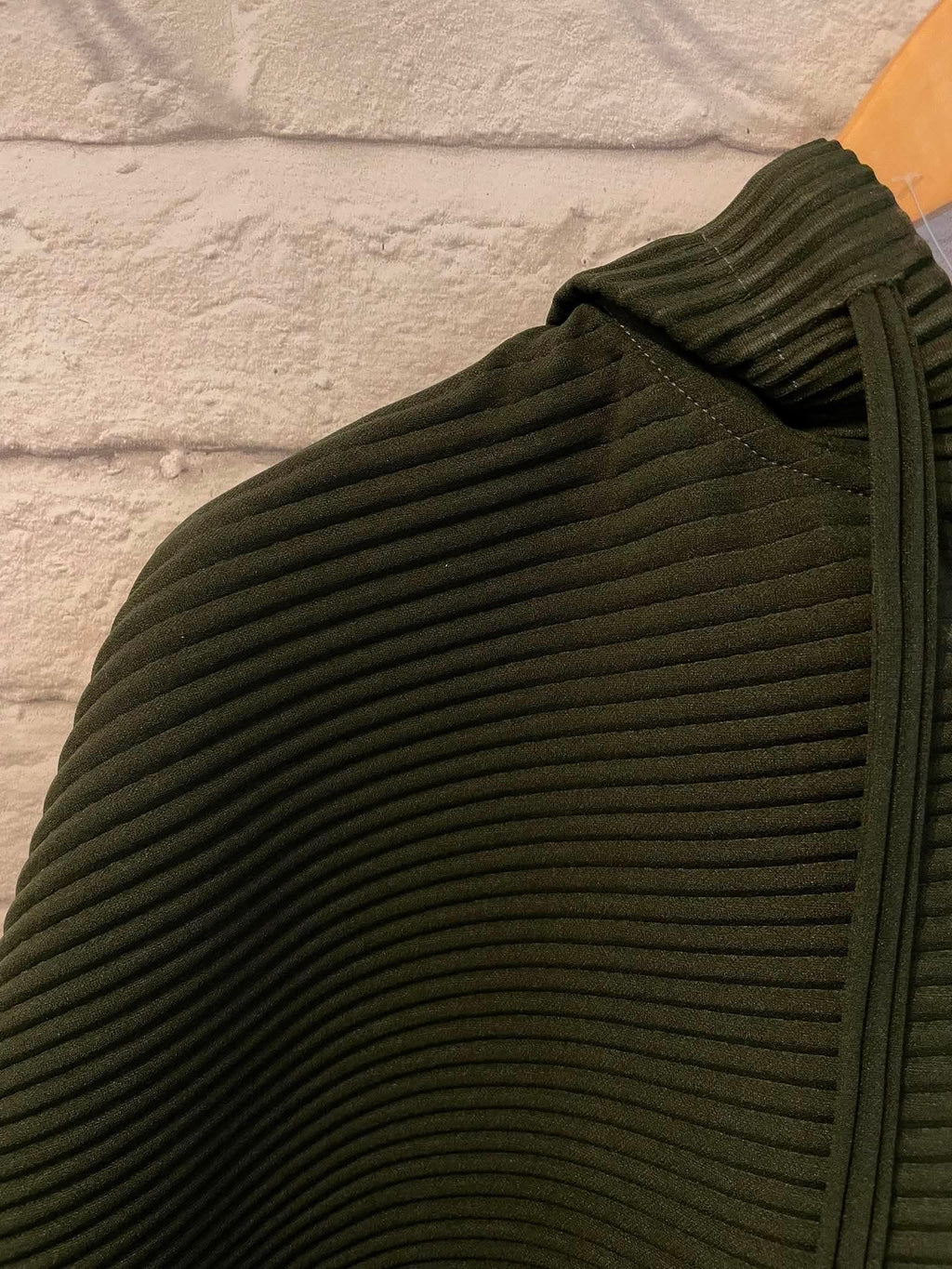 Malissa J Pleat Hoodie - Khaki