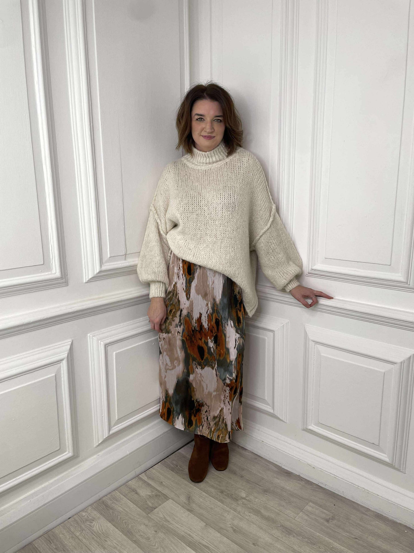 Malissa J Marble Micropleat Skirt