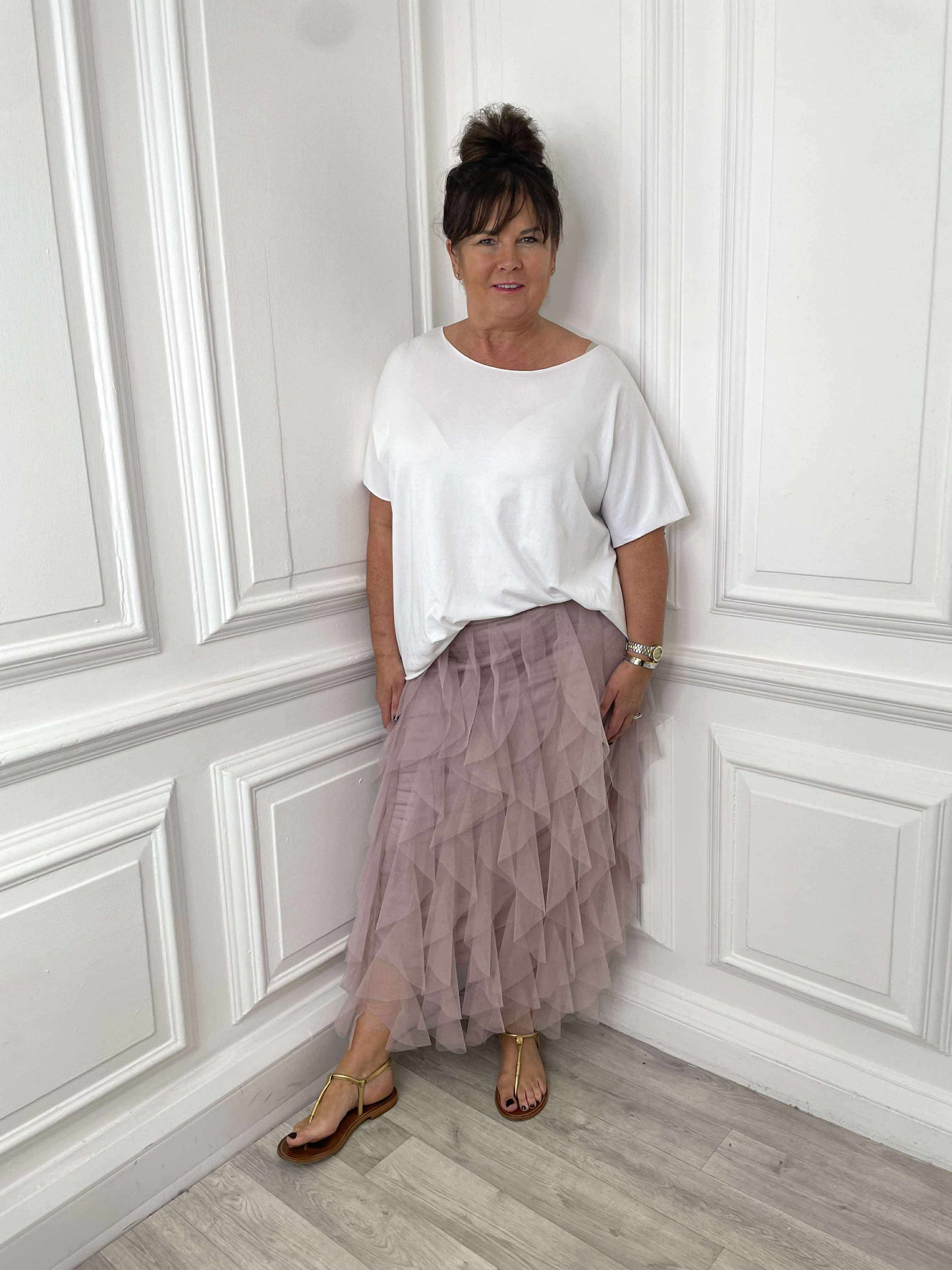 Layered Tulle Skirt - Dusky Mauve