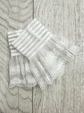 Elasticated Lace Cuffs - White