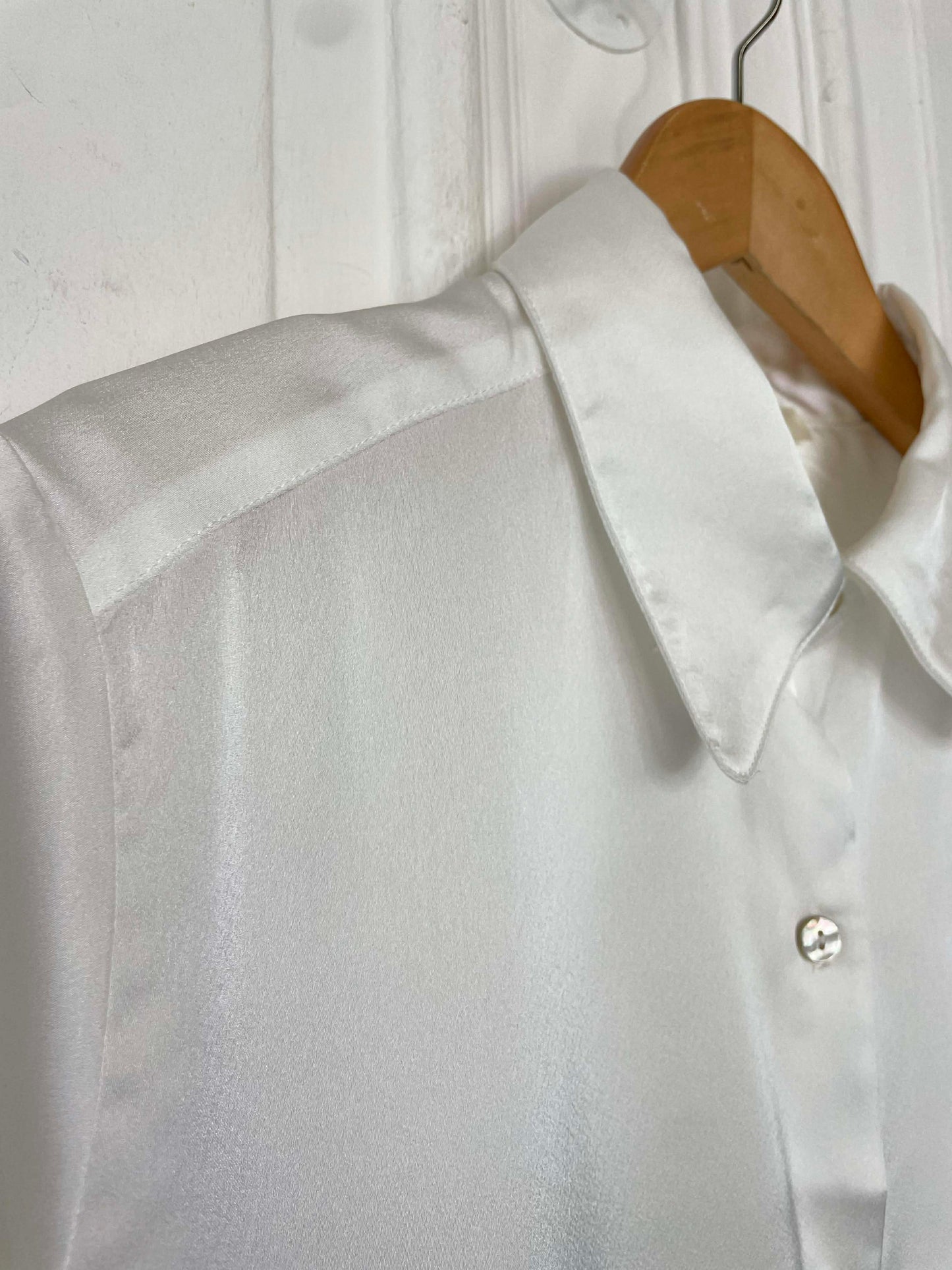 Malissa J Silk Feel Classic Shirt - Warm White