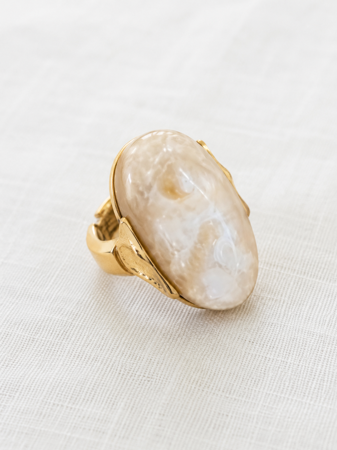 Envy Marble Stone Ring - Champagne