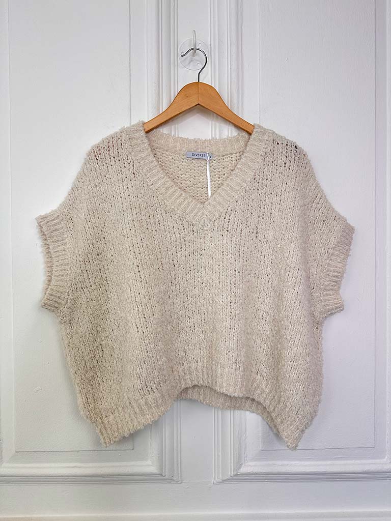Teddy Tank Knit - Ecru
