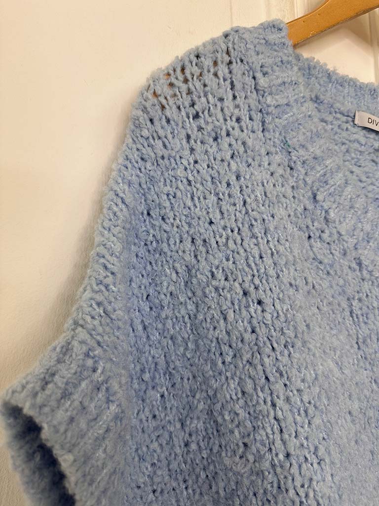 Teddy Tank Knit - Powder Blue