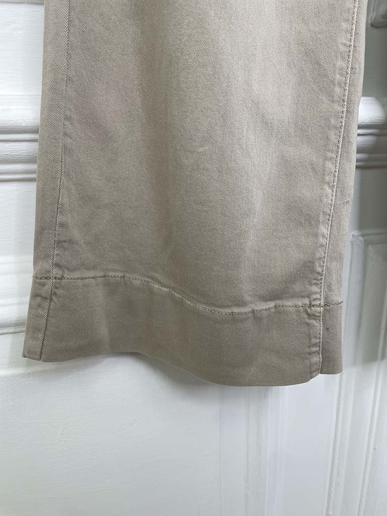 Wide Leg Jogger Jeans - Latte