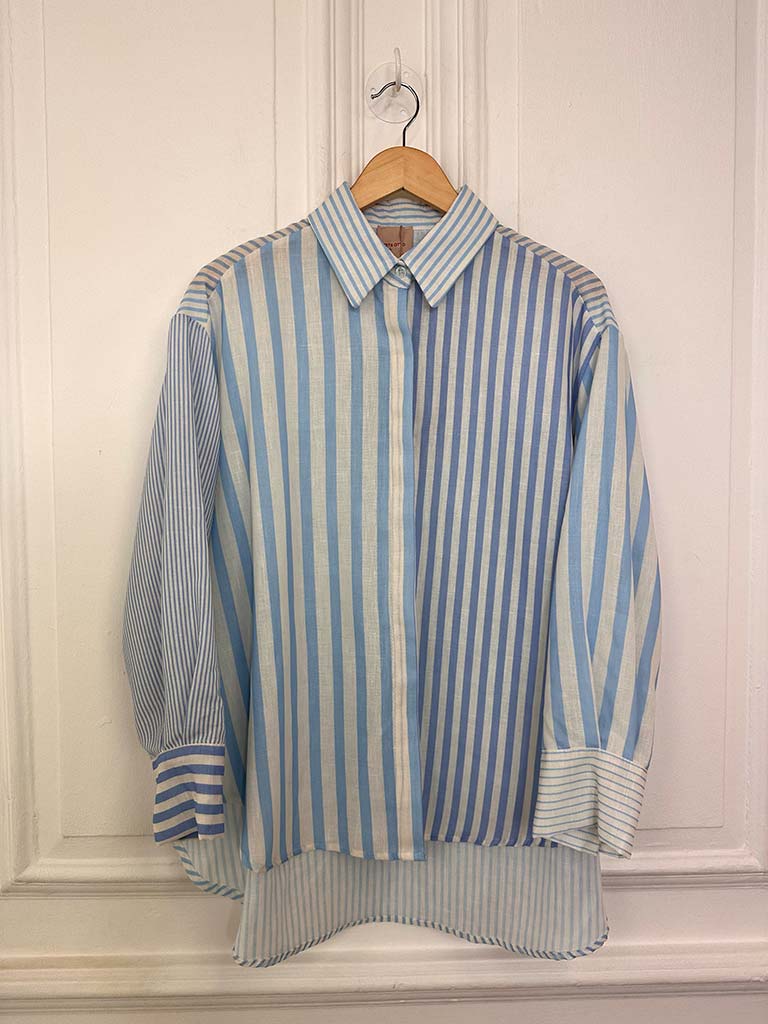 Candy Stripe Shirt - Sky