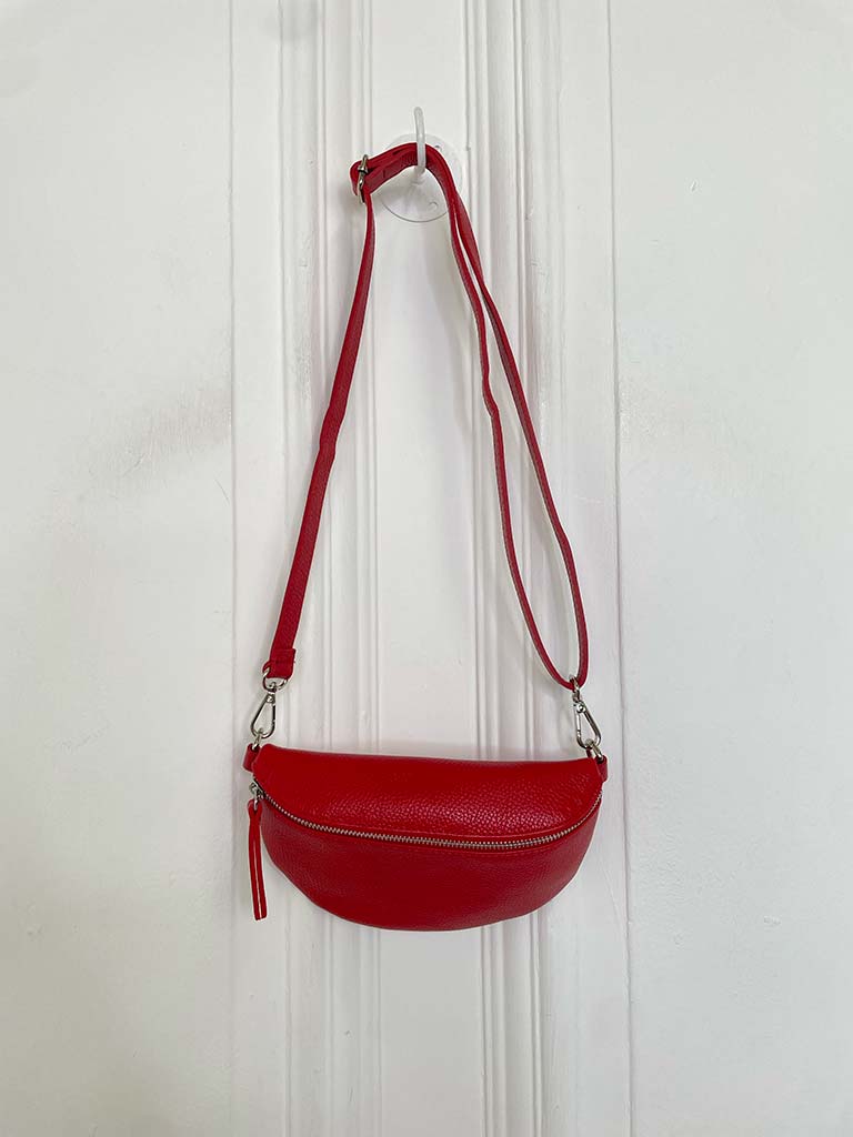 Leather Bumbag - Red