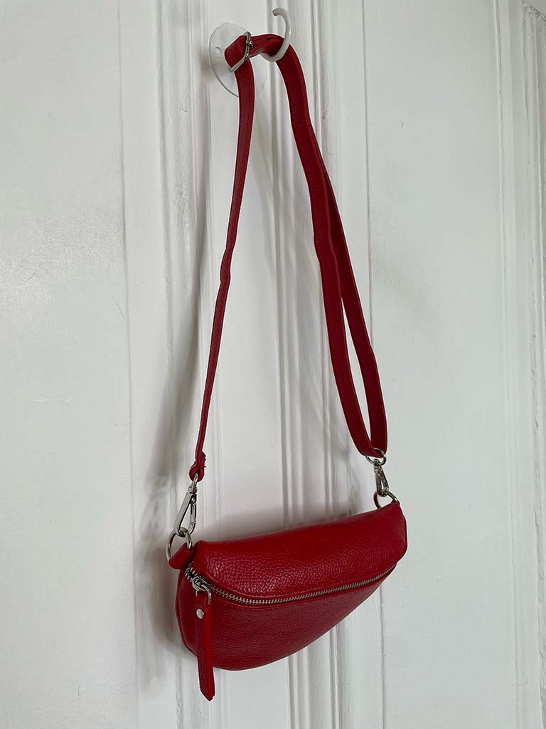 Leather Bumbag - Red