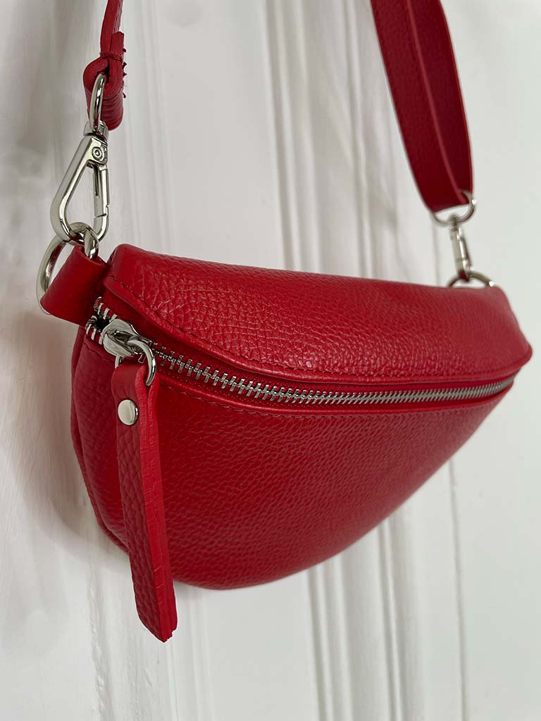 Leather Bumbag - Red