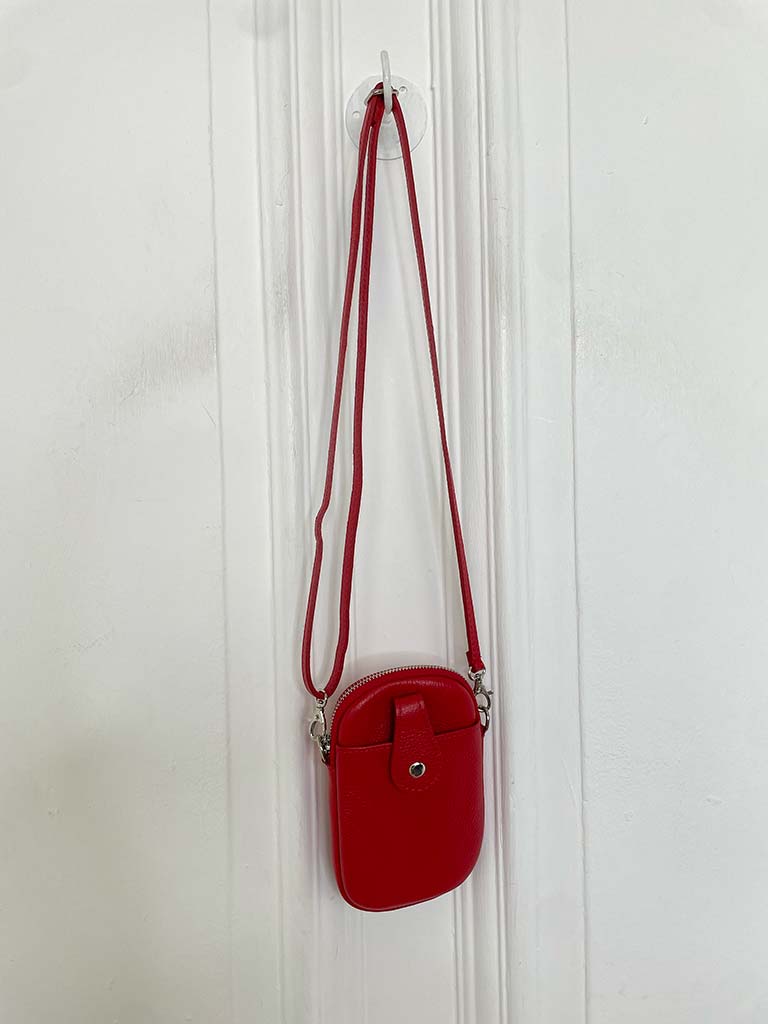 Cross Body Phone Bag - Red