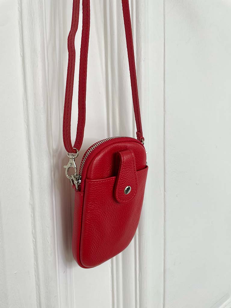 Cross Body Phone Bag - Red