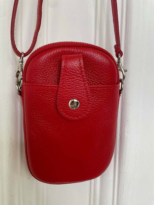 Cross Body Phone Bag - Red