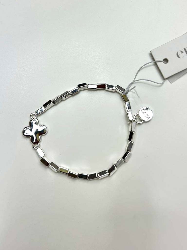 Envy Alhambra Beaded Stacking Bracelet - Silver