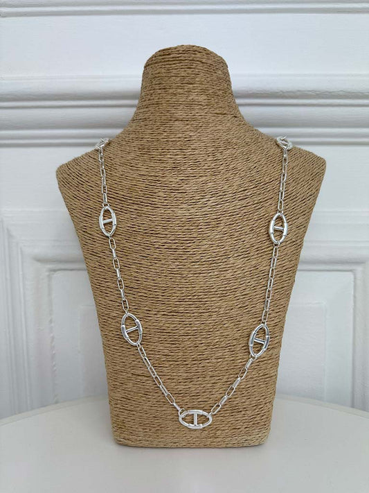Envy Anchor Chain Necklace - Silver