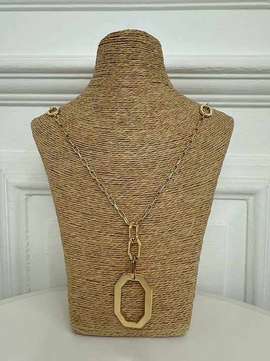 Envy Triple Geo Pendant Necklace - Gold