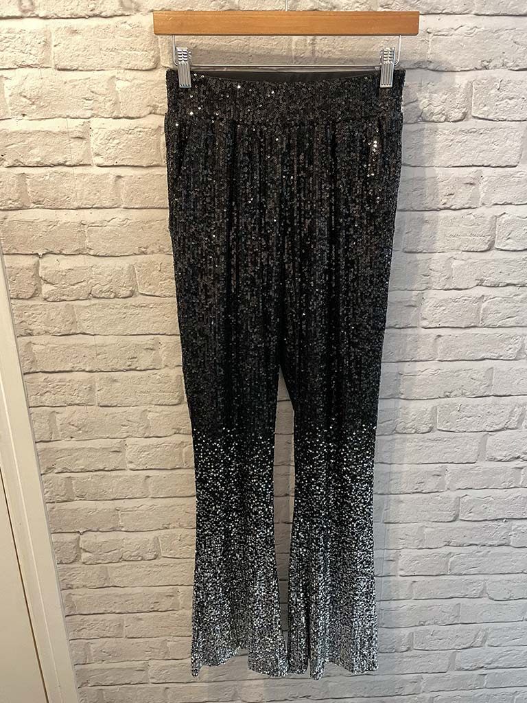 Ombré Sequin Flared Trousers