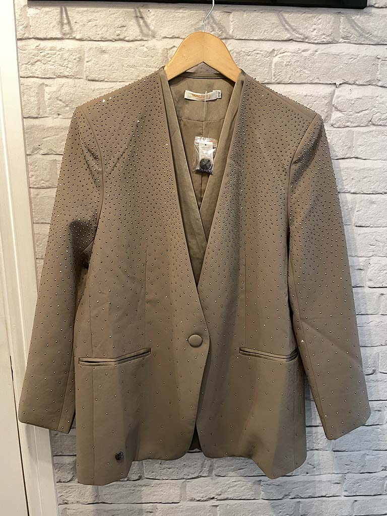 Malissa J Ombré Stud Blazer - Mocha