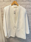Malissa J Ombré Stud Blazer - Winter White