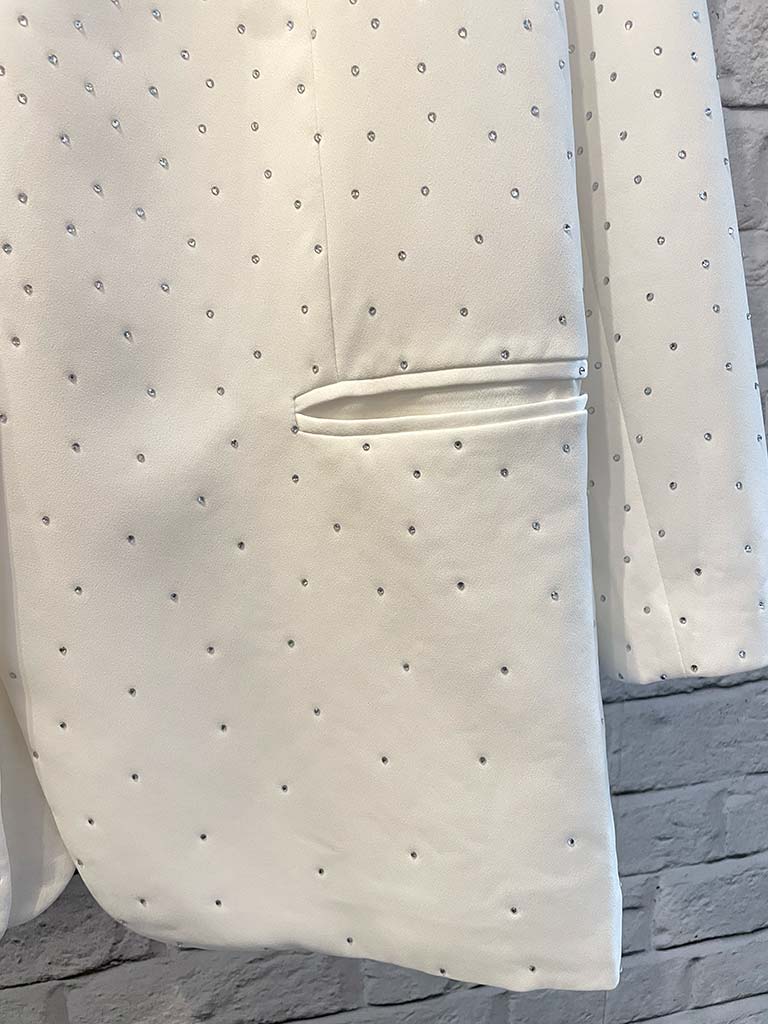 Malissa J Ombré Stud Blazer - Winter White