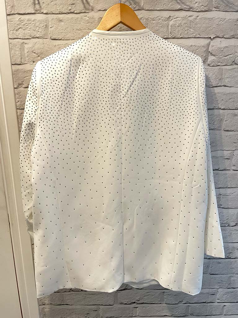 Malissa J Ombré Stud Blazer - Winter White