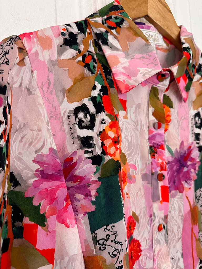 Painted Patchwork Floral Shirt