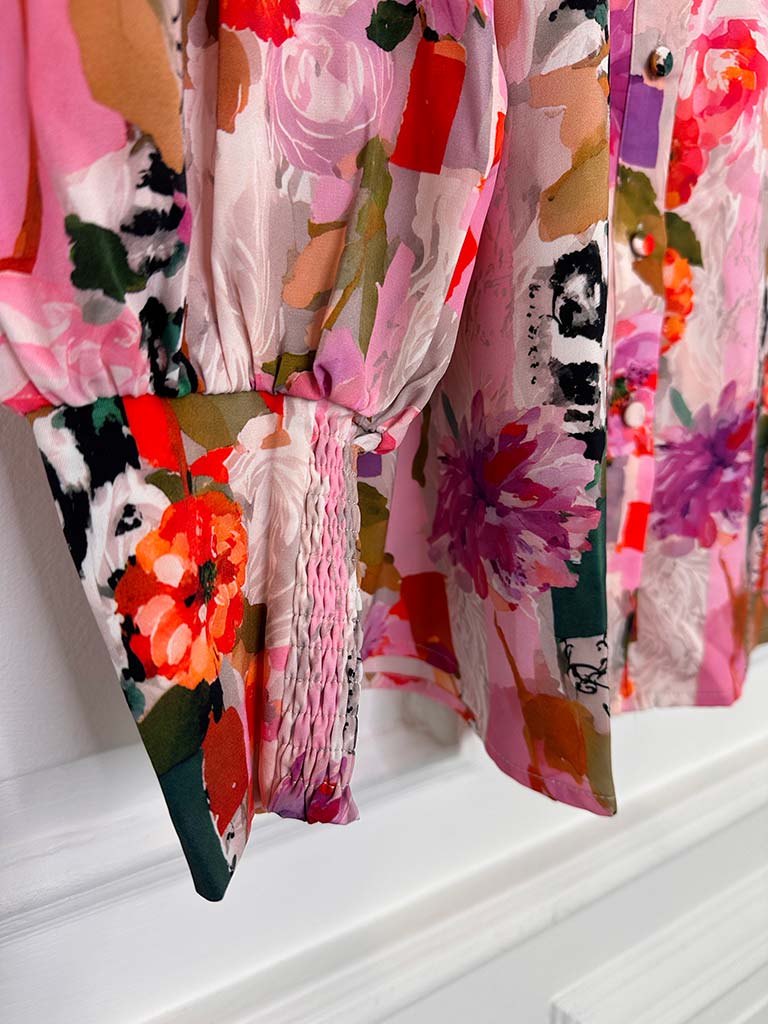 Painted Patchwork Floral Shirt