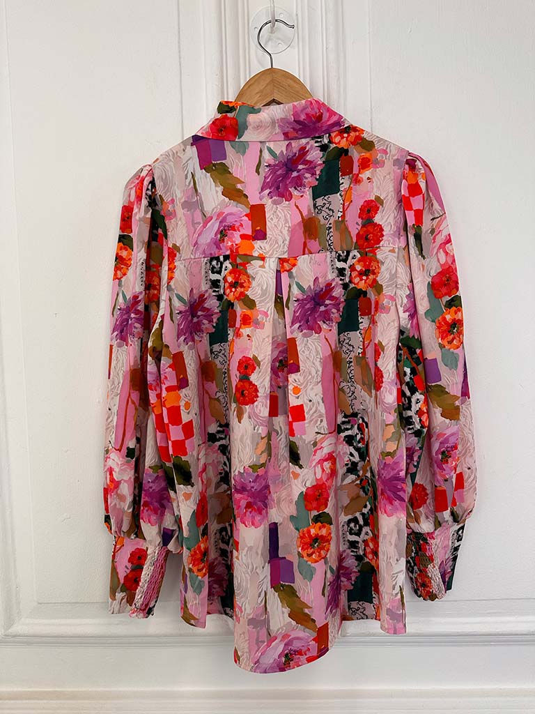 Painted Patchwork Floral Shirt