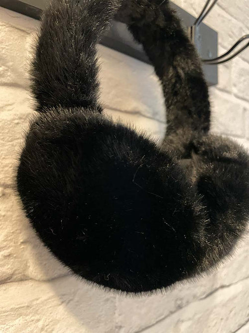 Malissa J Faux Fur Earmuffs - Black