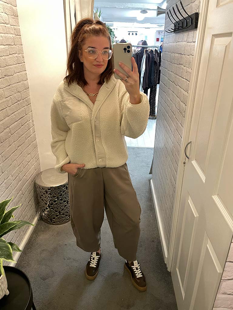 Cotton Cocoon Trousers - Mocha