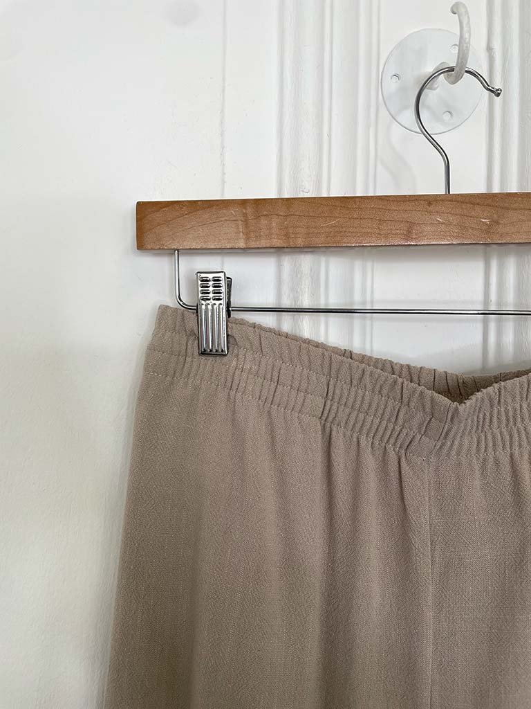 Linen Mix Culottes - Hessian