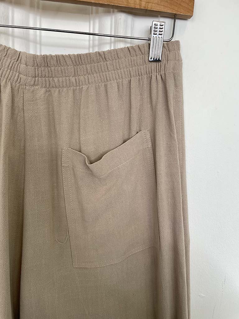 Linen Mix Culottes - Hessian